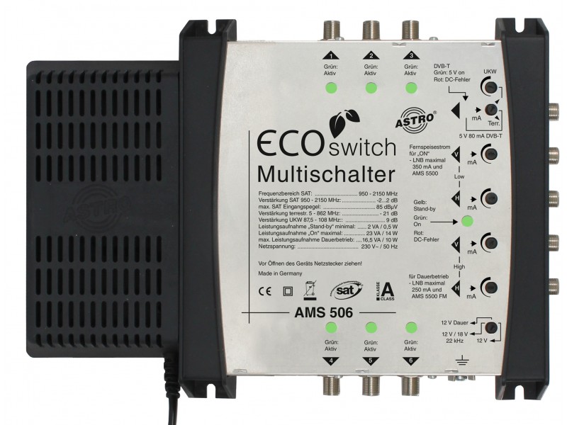 Produktabbildung AMS 506 ECOswitch, Hochwertiger Stand-alone Multischalter